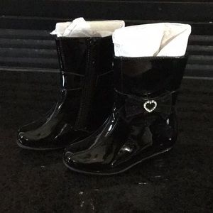 Brand new Black patent leather Rachel Shoes Boots